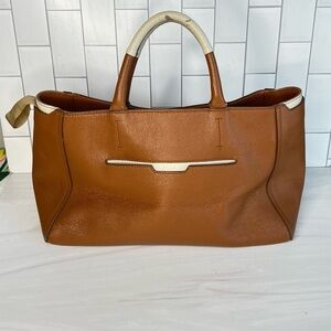 FURLA SAFIANO LEATHER TAN OFFICE TOTE